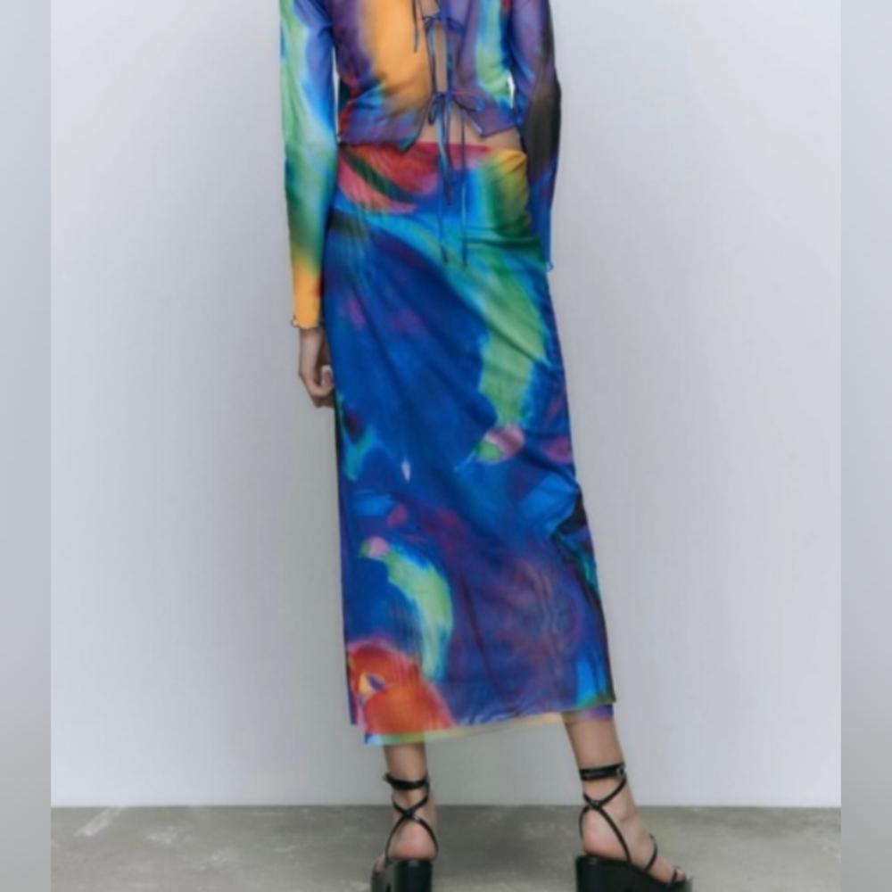 🦋Zara Printed Tulle Skirt